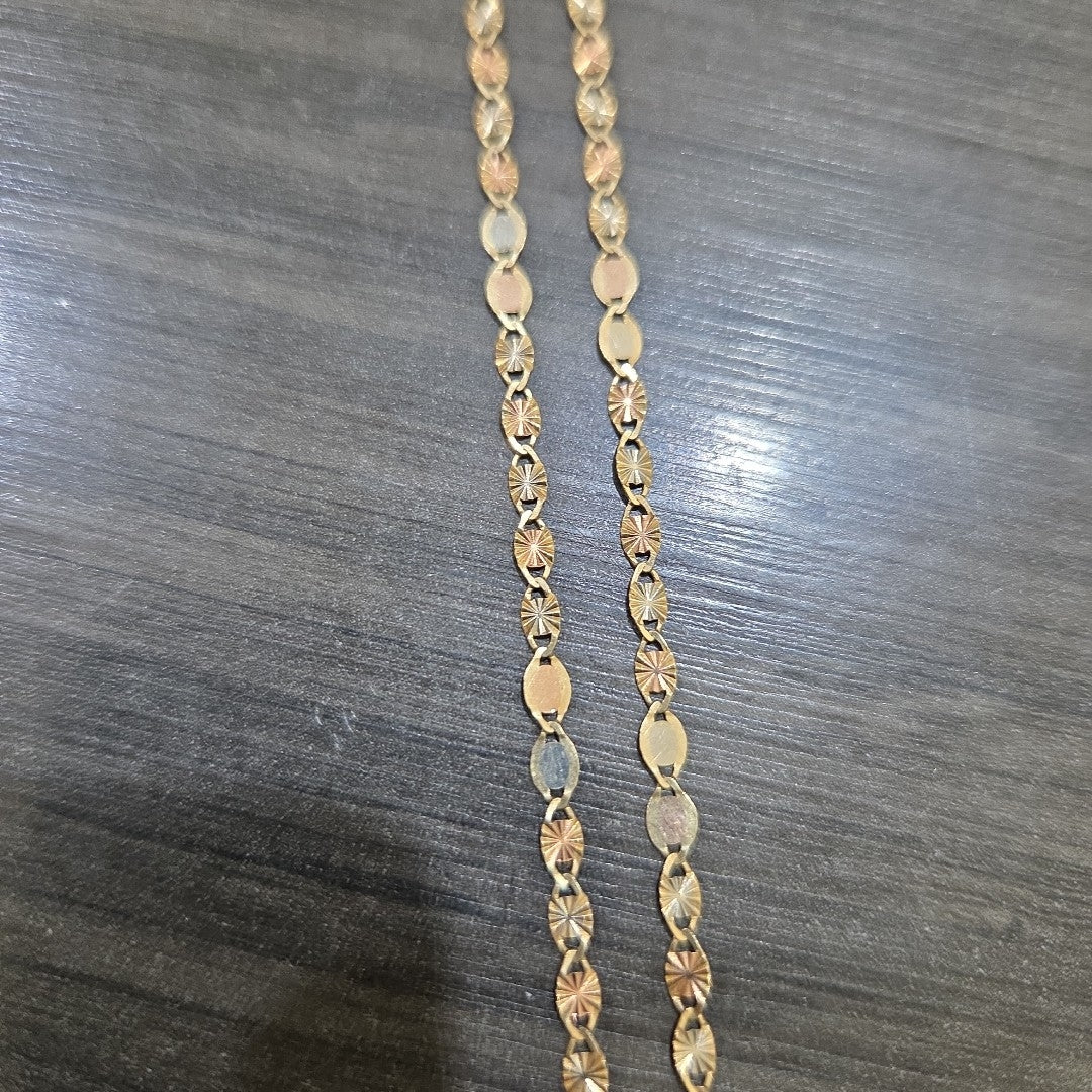 CADENA ORO, ORO COMBINADO 10 K 3 GRMS (SEMINUEVO)