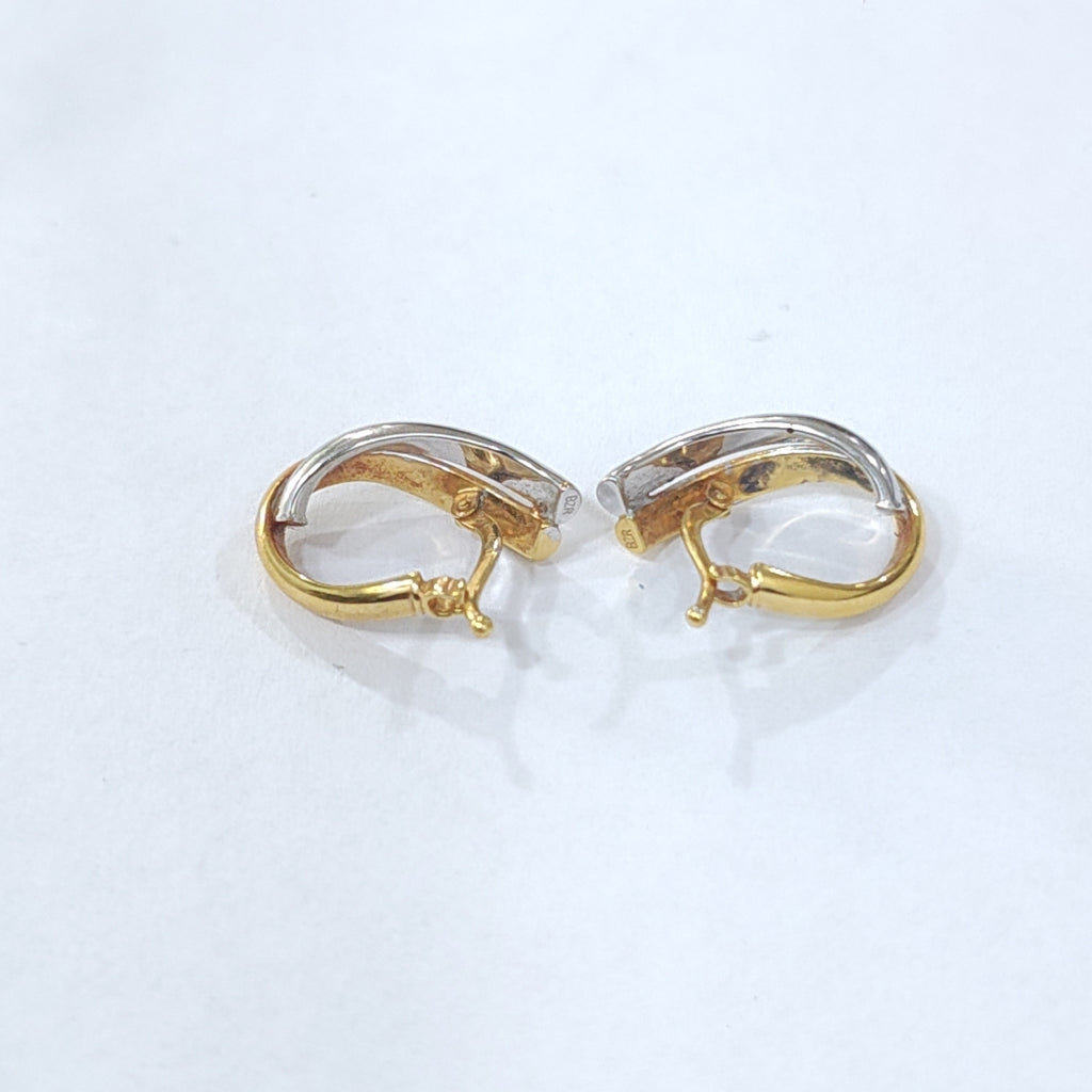 ARRACADAS PAR ORO COMBINADO 14 K 1,90 GRMS (SEMINUEVO)