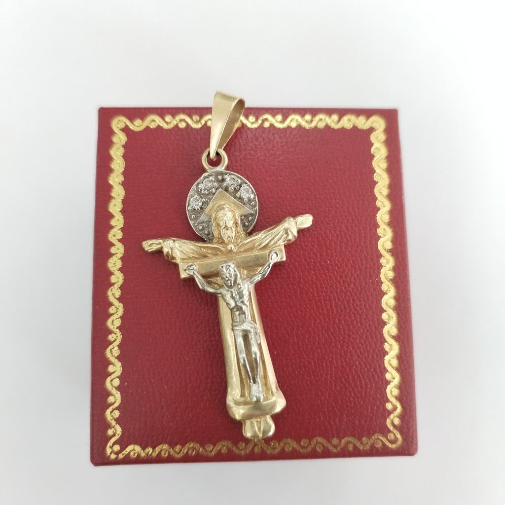 CRUCIFIJO ORO,ORO BLANCO 14 K 4,50 GRMS (SEMINUEVO)