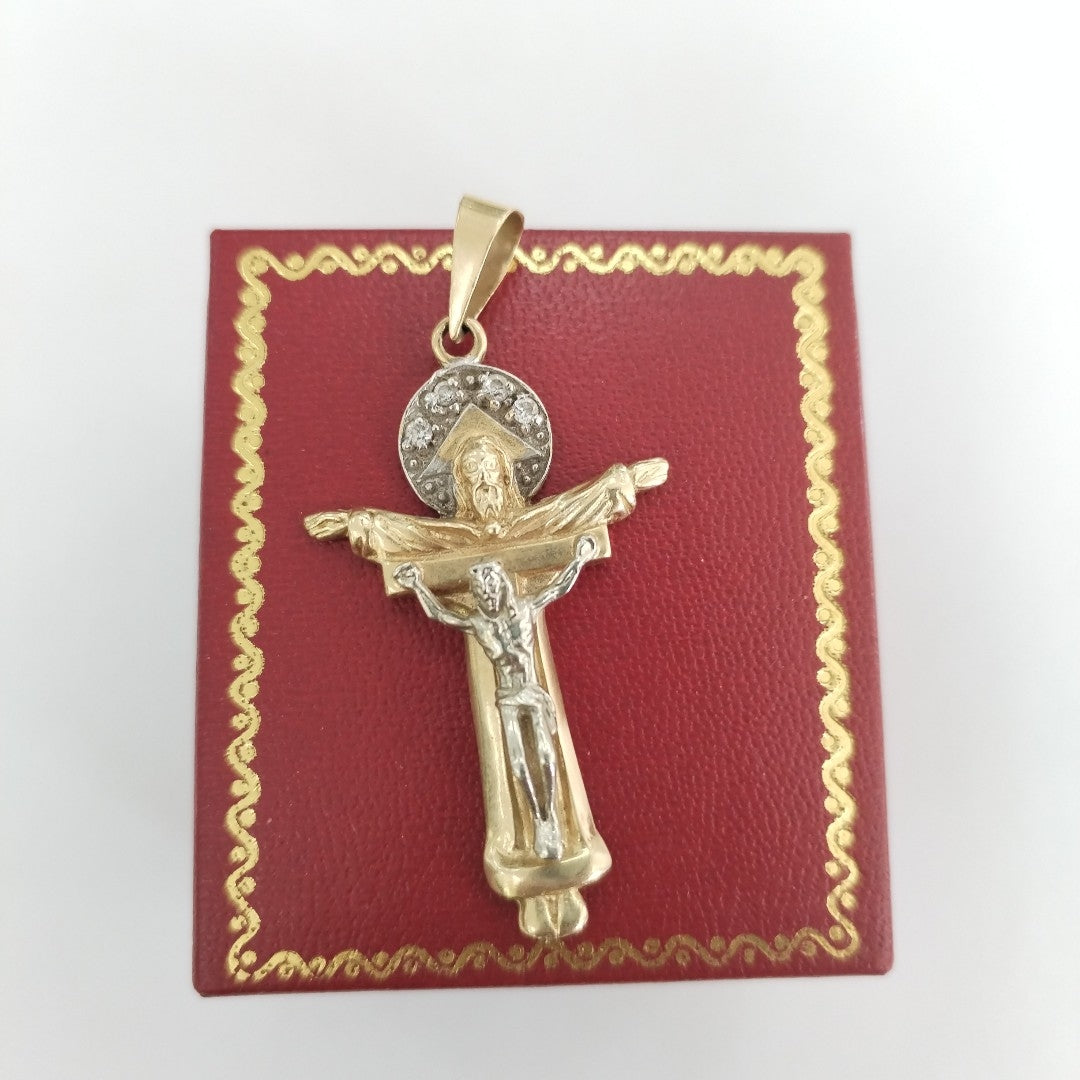 CRUCIFIJO ORO,ORO BLANCO 14 K 4,50 GRMS (SEMINUEVO)