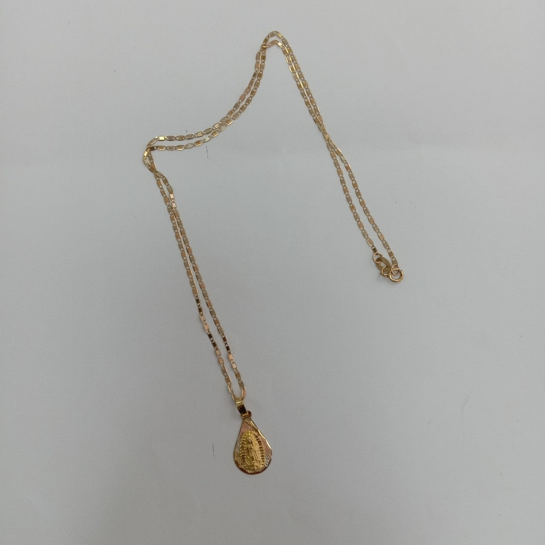 CADENA, MEDALLA RELIGIOSA ORO 10 K 2.3 GRMS (SEMINUEVO)