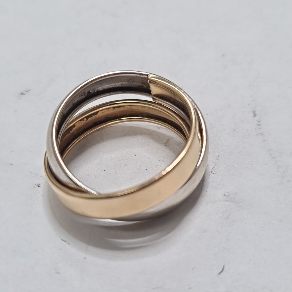 ANILLITO ORO COMBINADO 14 K 3 GRMS (SEMINUEVO)