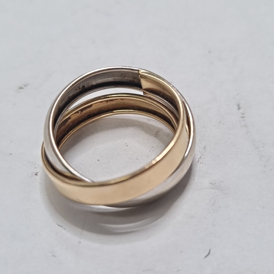 ANILLITO ORO COMBINADO 14 K 3 GRMS (SEMINUEVO)