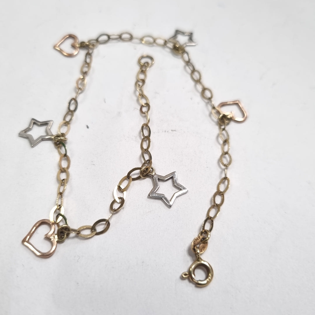 PULSERA ORO, ORO COMBINADO 14 K 2.8 GRMS (SEMINUEVO)