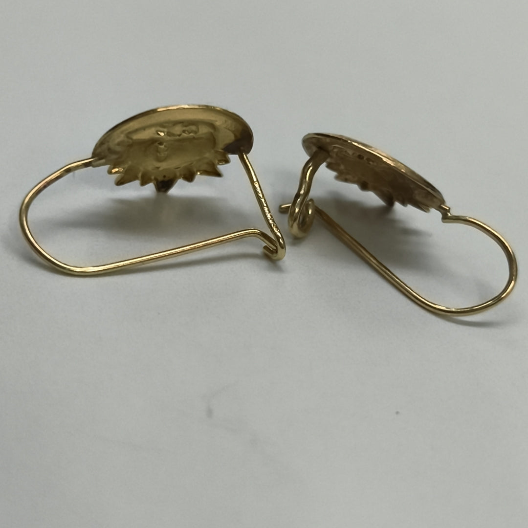 ARETES PAR ORO COMBINADO 10 K 0,90 GRMS (SEMINUEVO)