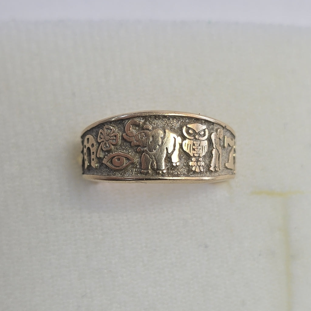 ARGOLLA DE LA SUERTE ORO 14 K 6 GRMS (SEMINUEVO)