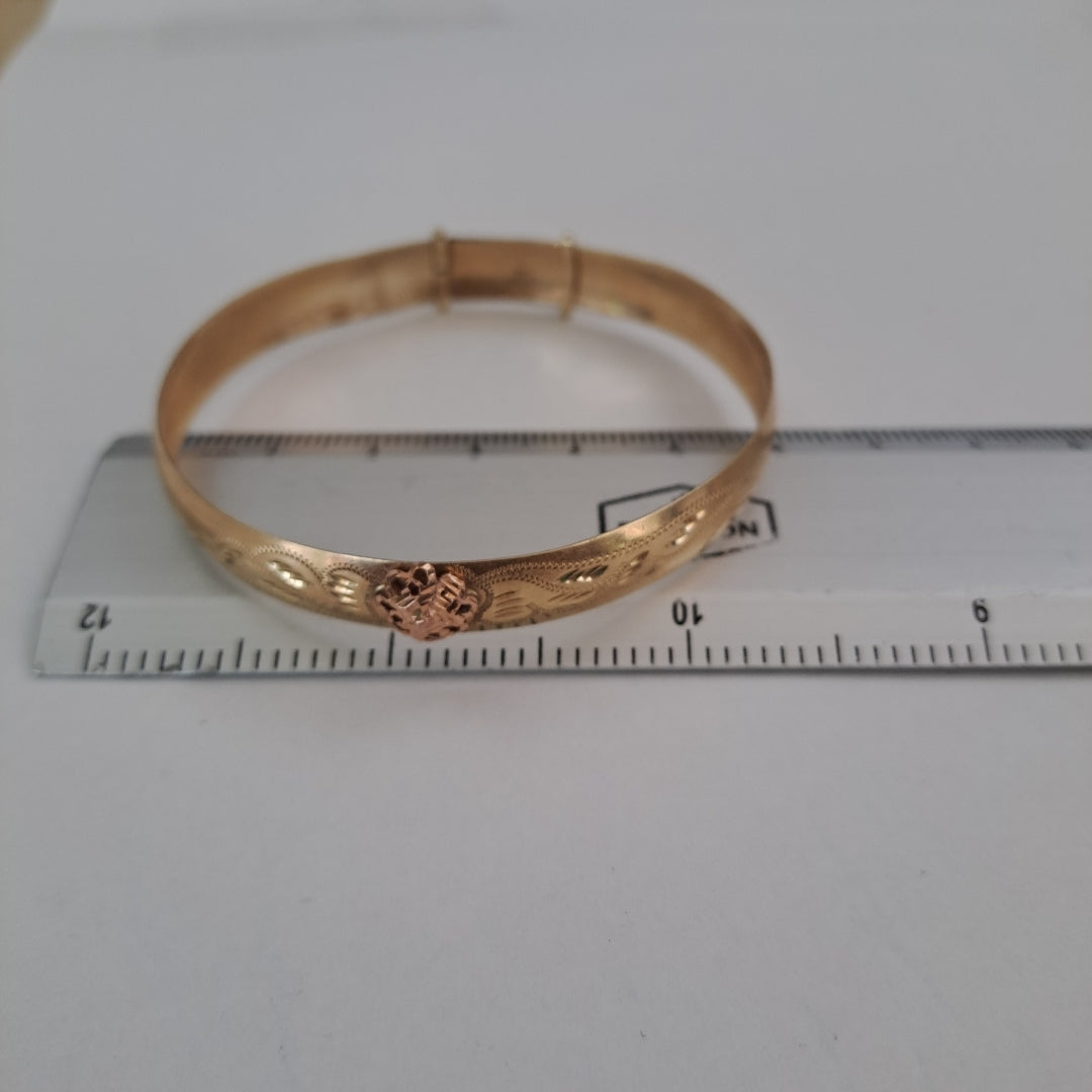 PULSERA RIGIDA ORO 14 K 6.6 GRMS (SEMINUEVO)