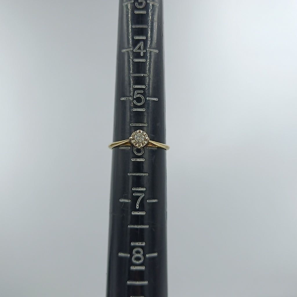 ANILLITO, SOLITARIO ORO 14 K 1.6 GRMS (SEMINUEVO)