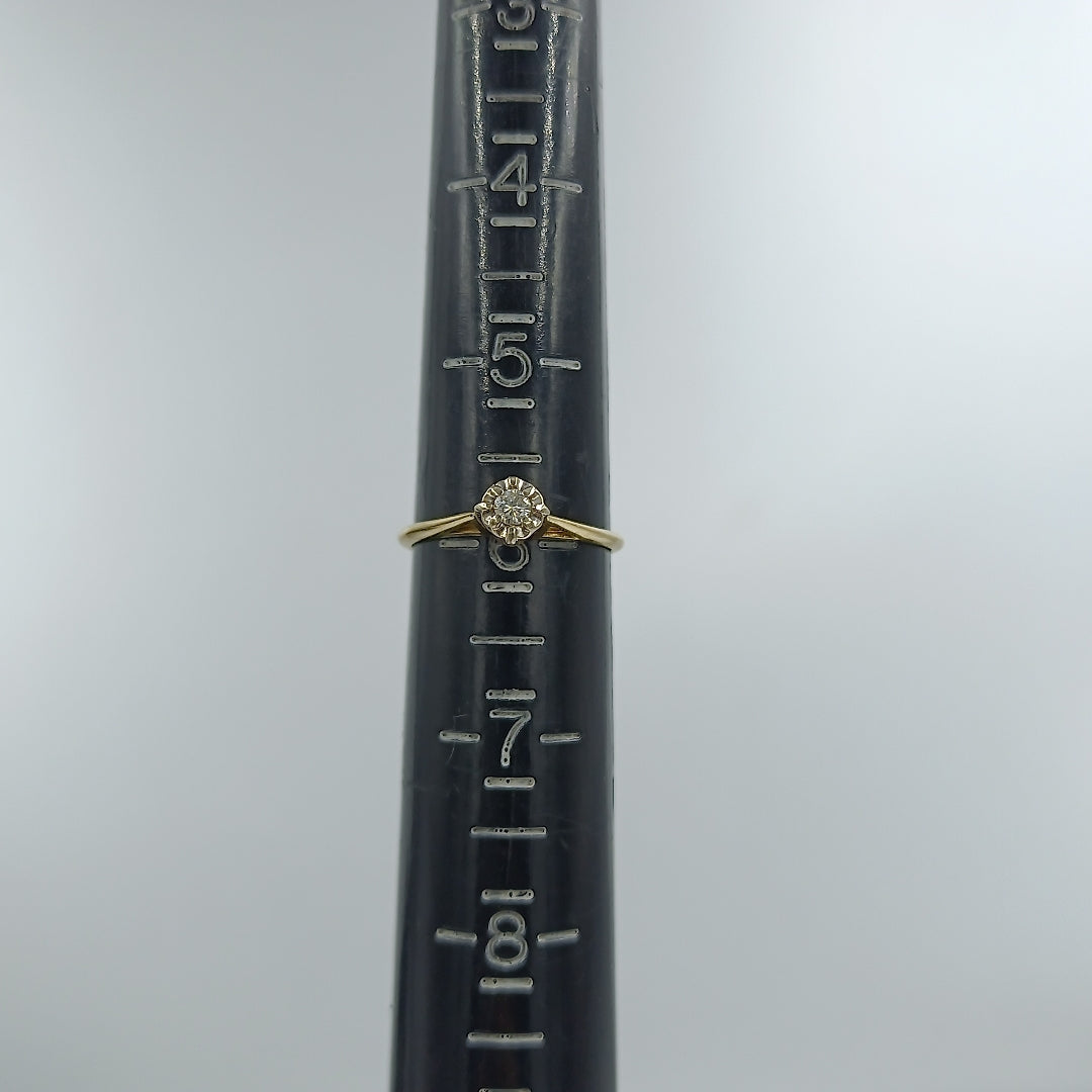 ANILLITO, SOLITARIO ORO 14 K 1.6 GRMS (SEMINUEVO)