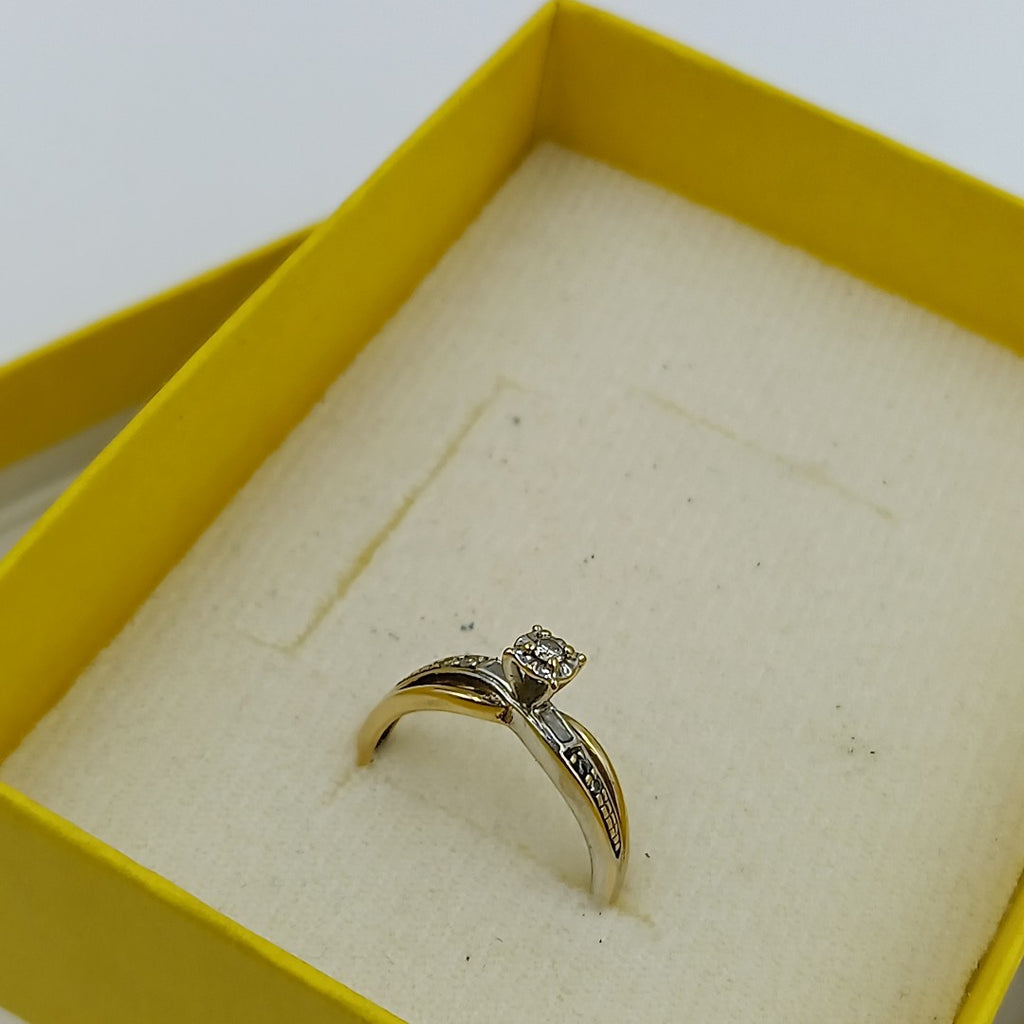 ANILLITO, SOLITARIO ORO 14 K 2.2 GRMS (SEMINUEVO)