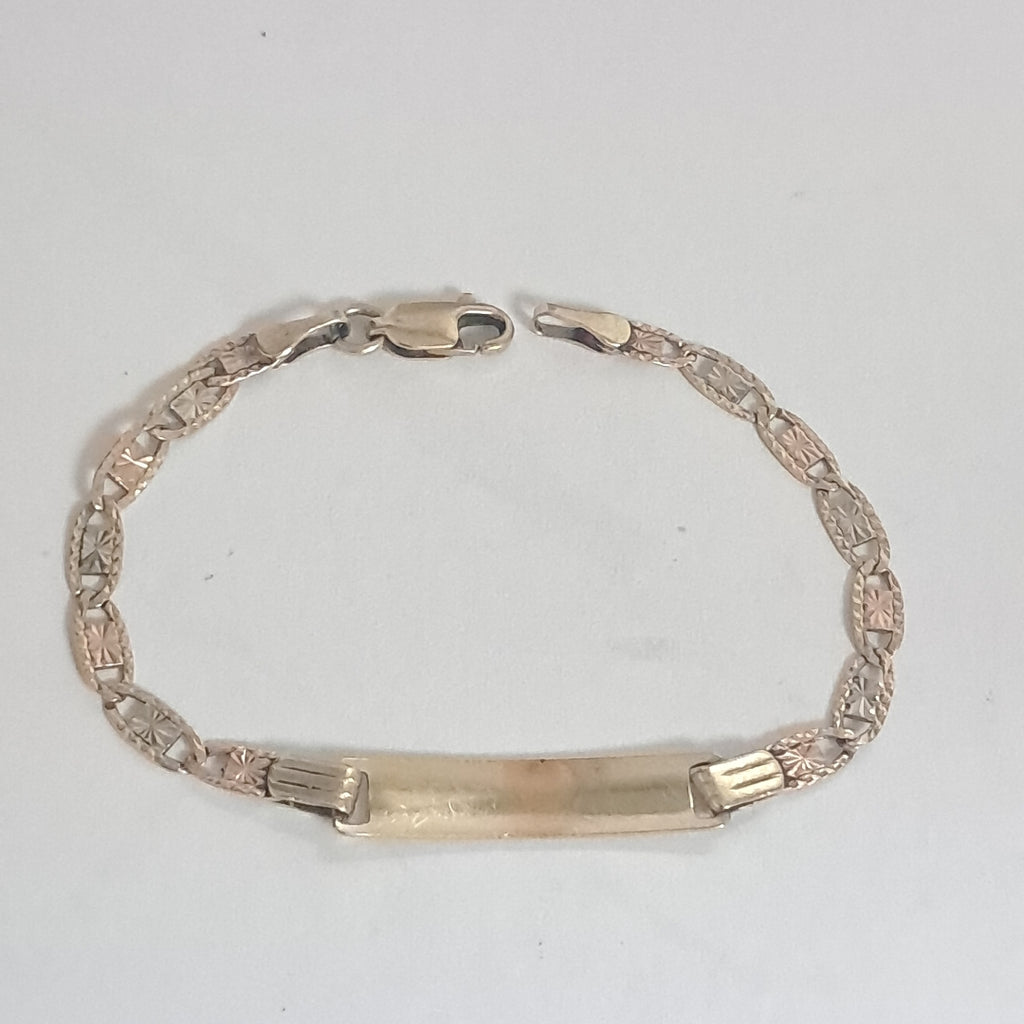 PULSERA ORO COMBINADO 14 K 3,10 GRMS (SEMINUEVO)