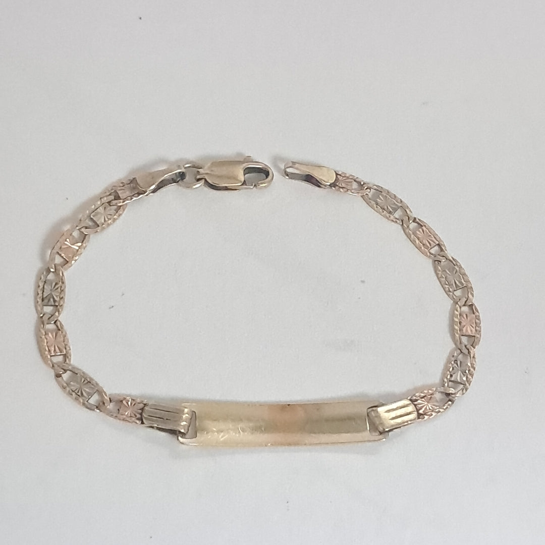PULSERA ORO COMBINADO 14 K 3,10 GRMS (SEMINUEVO)
