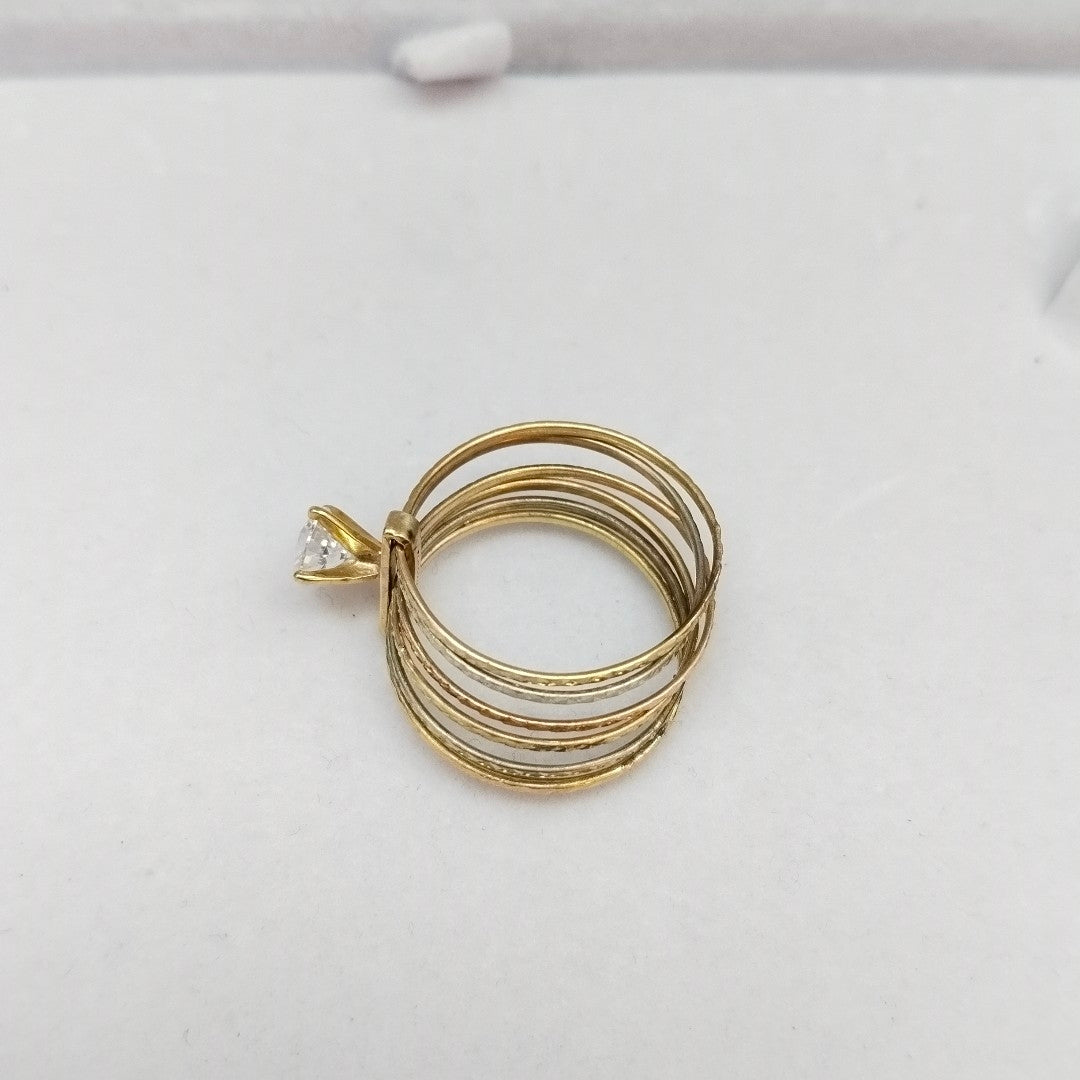 SEMANARIO DE ARGOLLAS ORO COMBINADO 10 K 3.6 GRMS (SEMINUEVO)