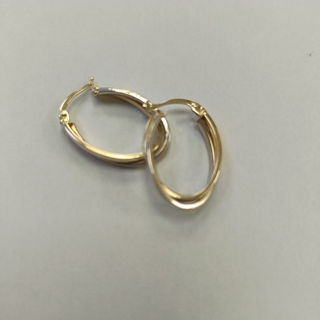 ARRACADAS PAR ORO COMBINADO 14 K 2,20 GRMS (SEMINUEVO)