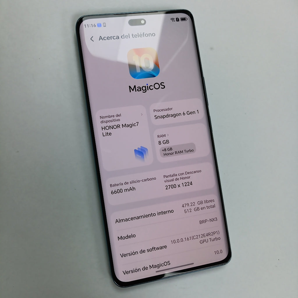 CELULAR HONOR MAGIC 7 LITE BRP-NX3 (2025) 512 GB 8 GB RAM (SEMINUEVO)