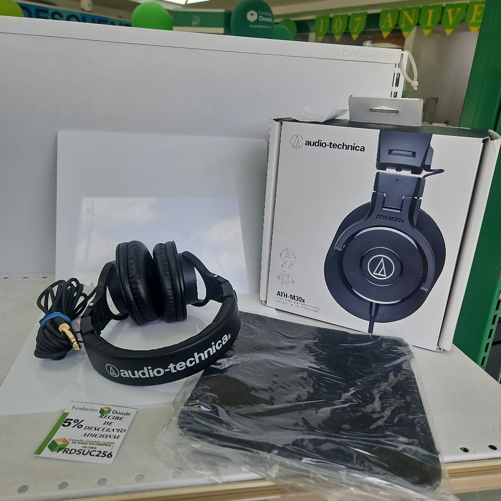 AUDIFONOS AUDIO-TECHNICA ATH-M30X ALAMBRICO OVER EAR (SEMINUEVO)
