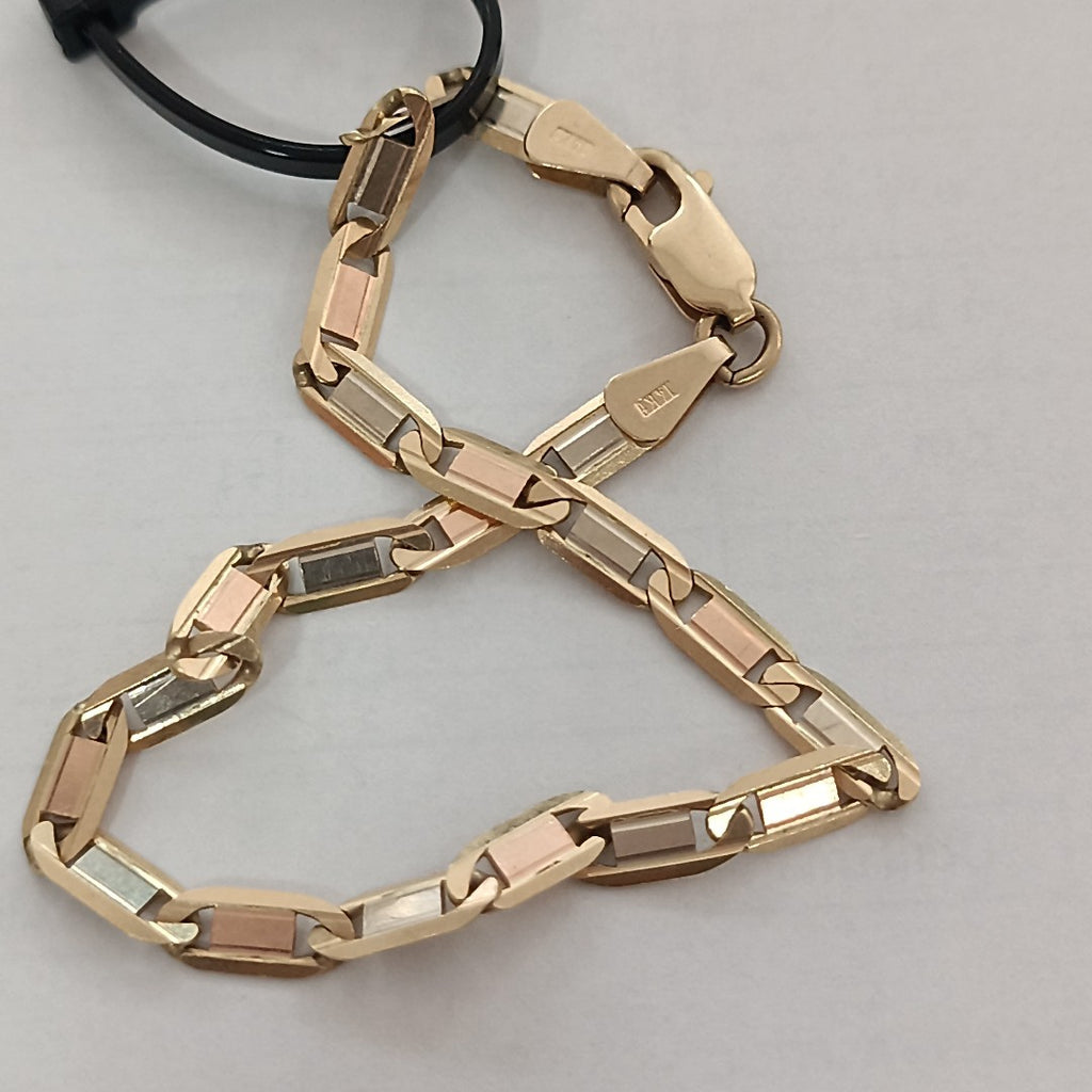 PULSERA ORO, ORO COMBINADO 14 K 4.8 GRMS (SEMINUEVO)