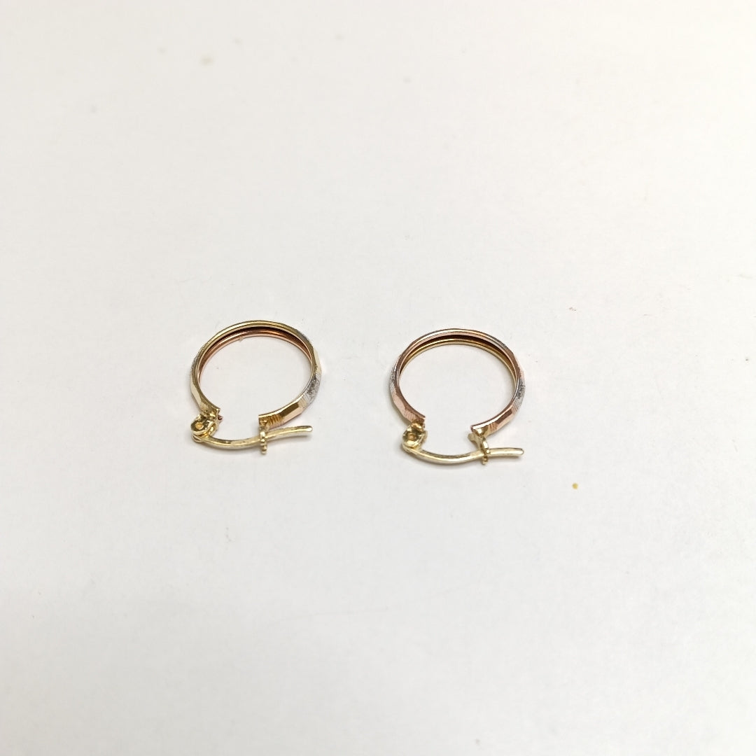 ARRACADAS PAR ORO 14 K 1.5 GRMS (SEMINUEVO)