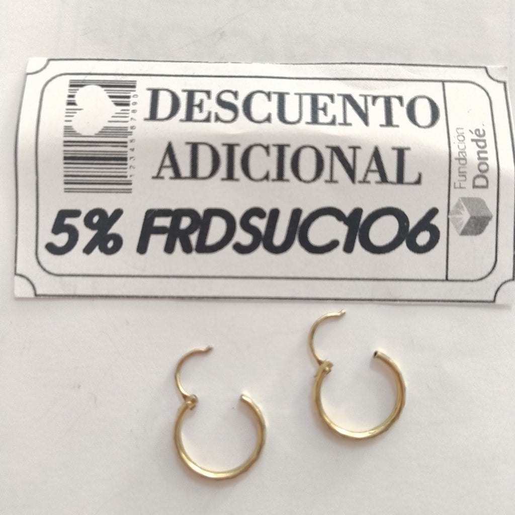 ARRACADAS PAR ORO 10 K 0.8 GRMS (SEMINUEVO)