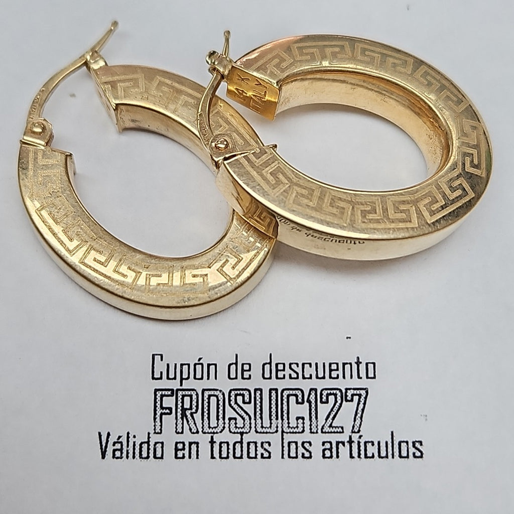 ARRACADAS PAR ORO 14 K 4.6 GRMS (SEMINUEVO)