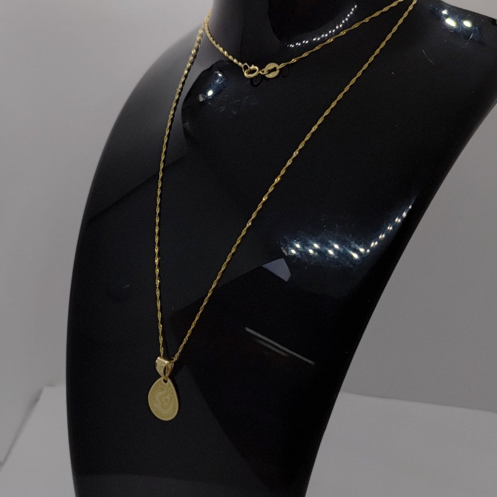 CADENA,MEDALLA RELIGIOSA ORO 10 K 1,40 GRMS (SEMINUEVO)