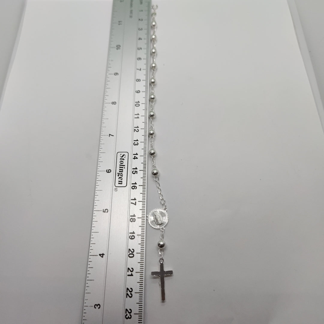 PULSERA TIPO ROSARIO PLATA .925 18 CM 4.12 GR (NUEVO)