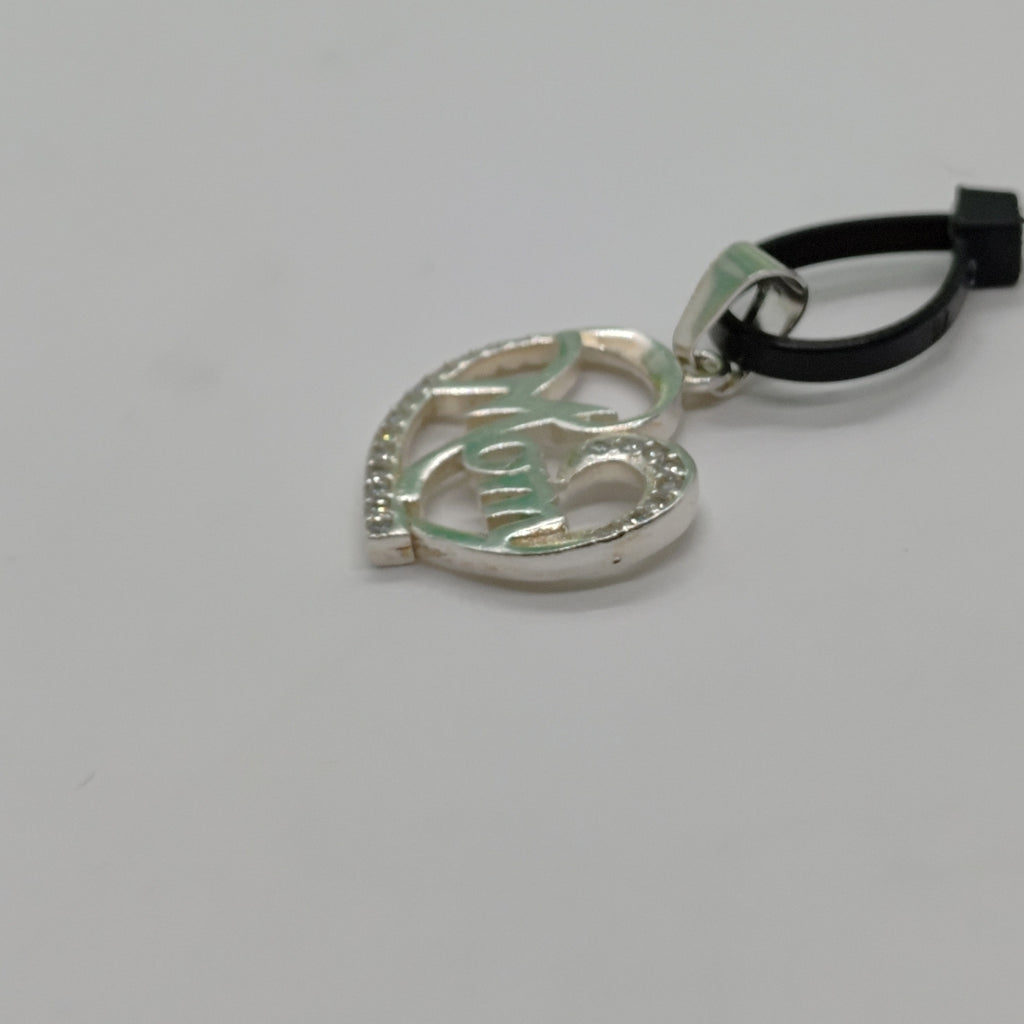 DIJE CORAZON C/CIRCONIAS PLATA .925 3.1 GR (NUEVO)