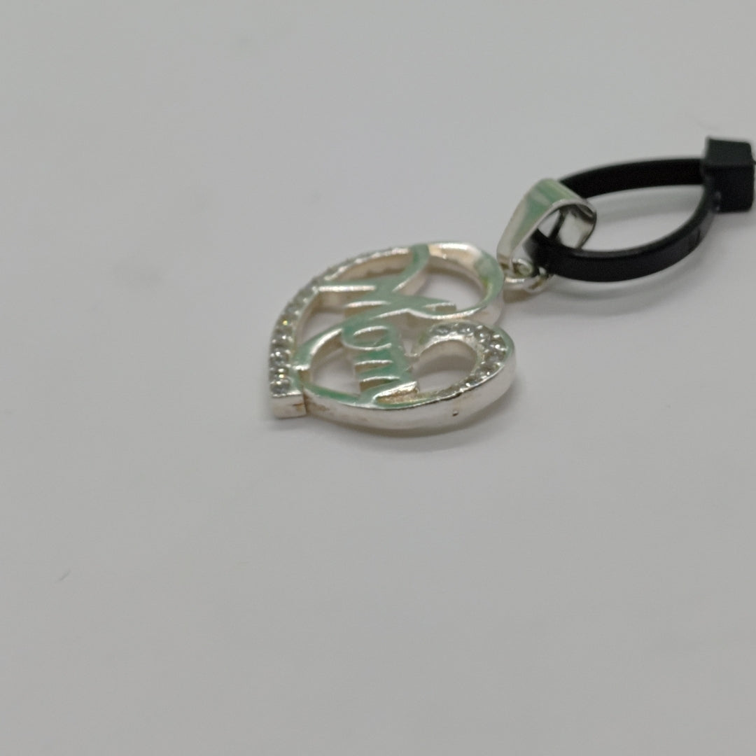 DIJE CORAZON C/CIRCONIAS PLATA .925 3.1 GR (NUEVO)