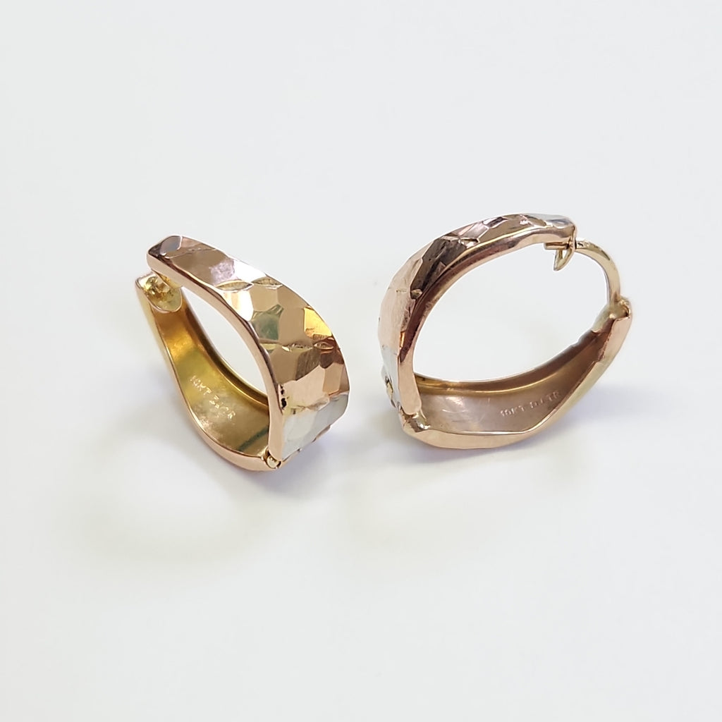 ARETES PAR ORO COMBINADO 10 K 1.2 GRMS (SEMINUEVO)