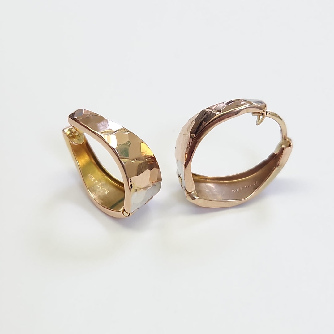 ARETES PAR ORO COMBINADO 10 K 1.2 GRMS (SEMINUEVO)