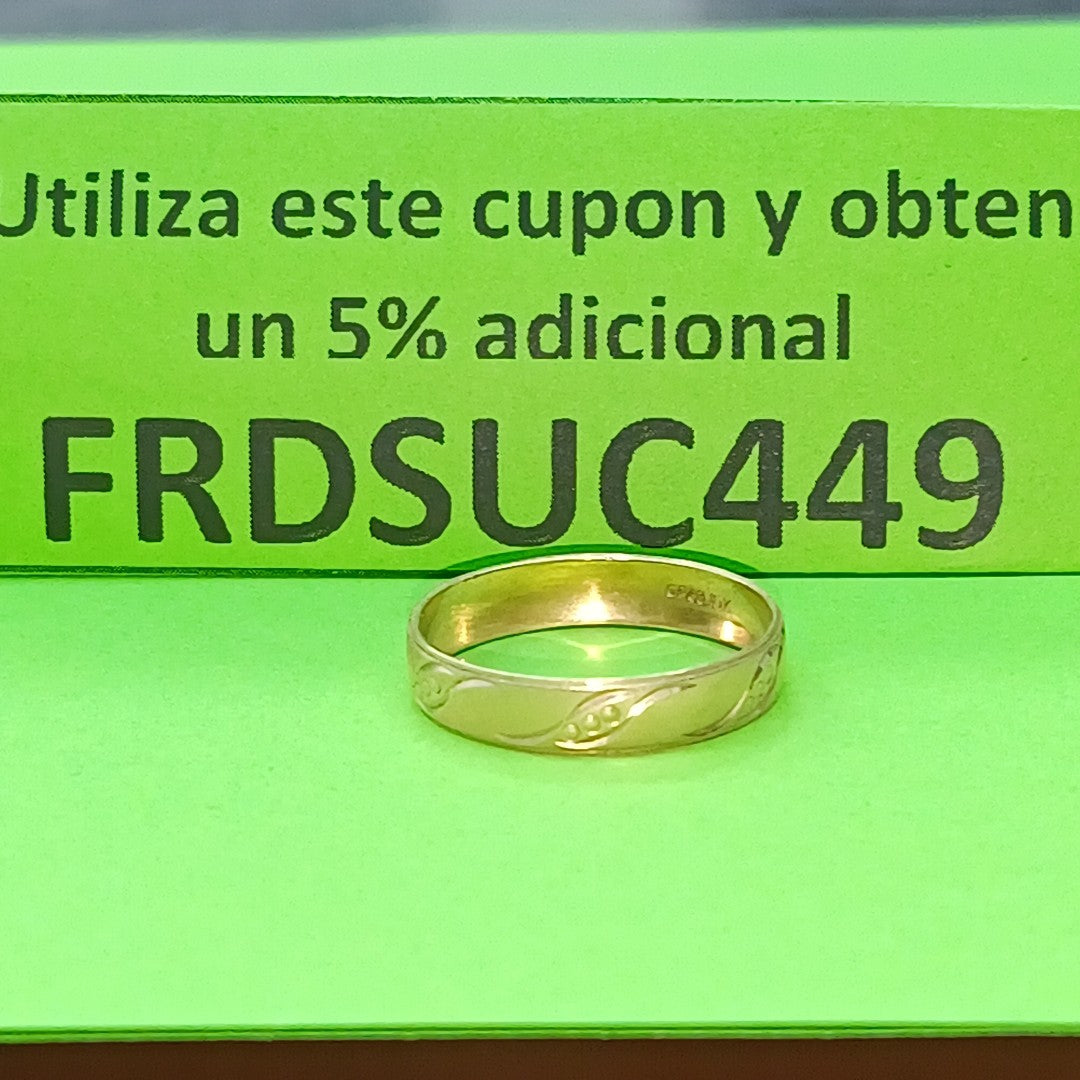 ARGOLLA ORO 10 K 1.4 GRMS (SEMINUEVO)