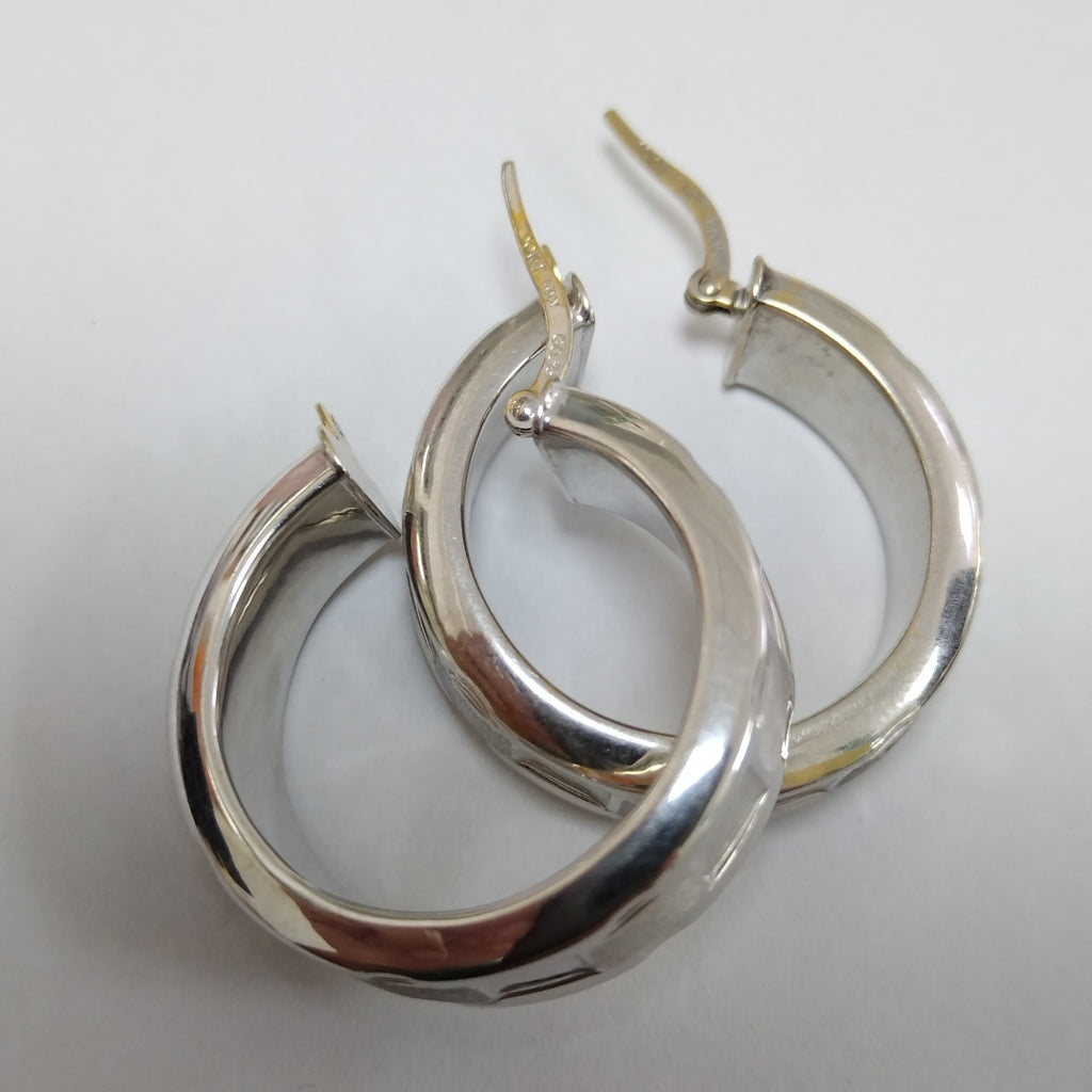 ARRACADAS PAR ORO BLANCO 10 K 5,20 GRMS (SEMINUEVO)