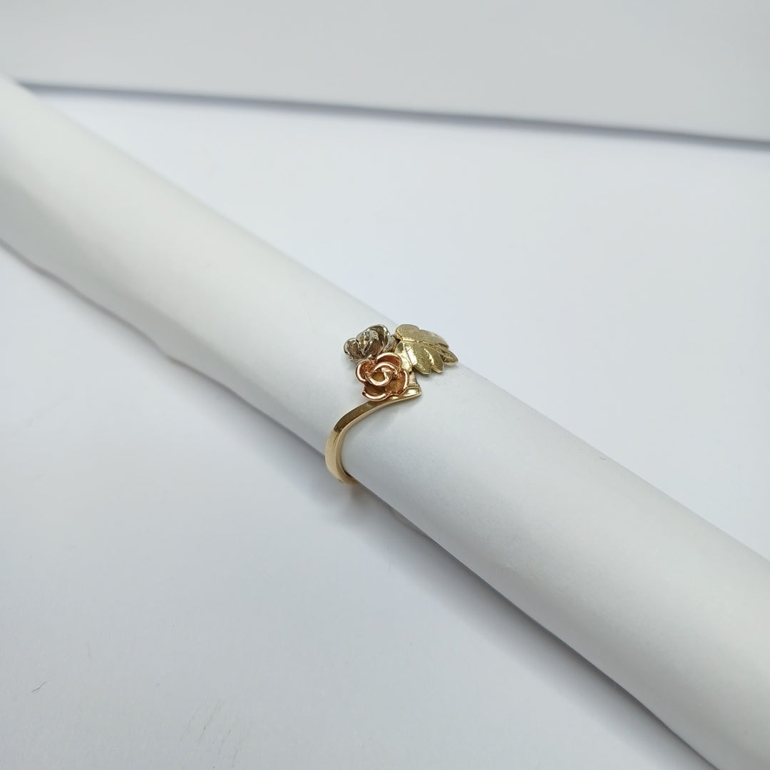 ANILLITO ORO COMBINADO 14 K 2,20 GRMS (SEMINUEVO)