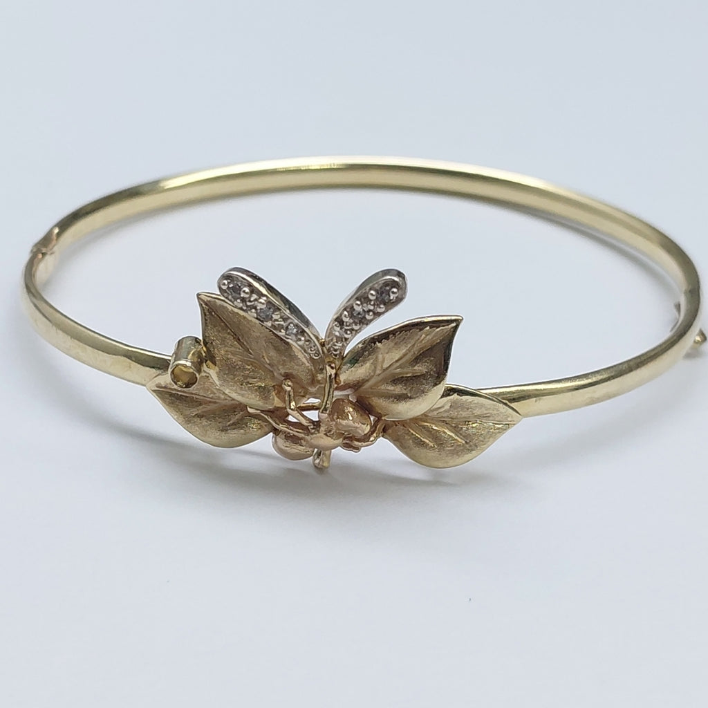 PULSERA RIGIDA ORO 14 K 8.8 GRMS (SEMINUEVO)
