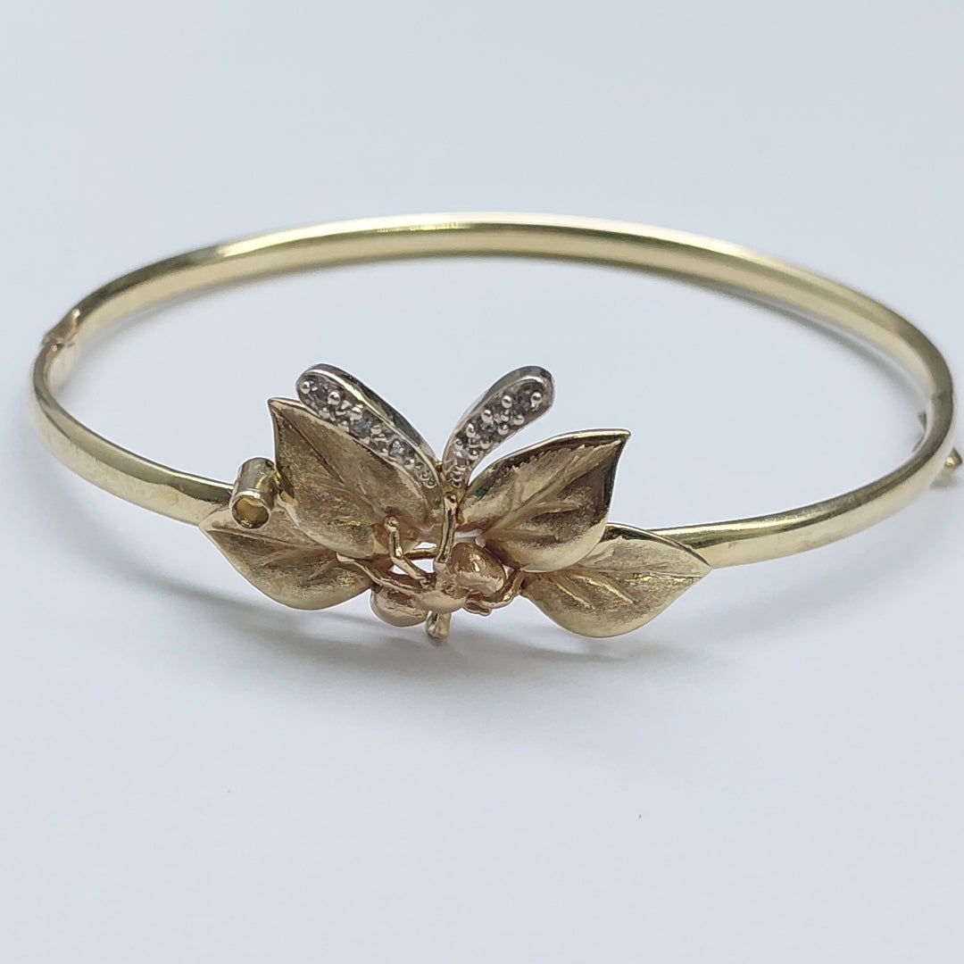 PULSERA RIGIDA ORO 14 K 8.8 GRMS (SEMINUEVO)