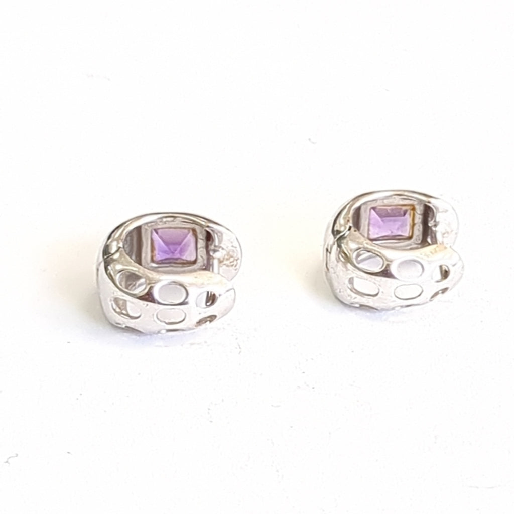 ARRACADAS PAR ORO BLANCO 14 K 4,40 GRMS (SEMINUEVO)