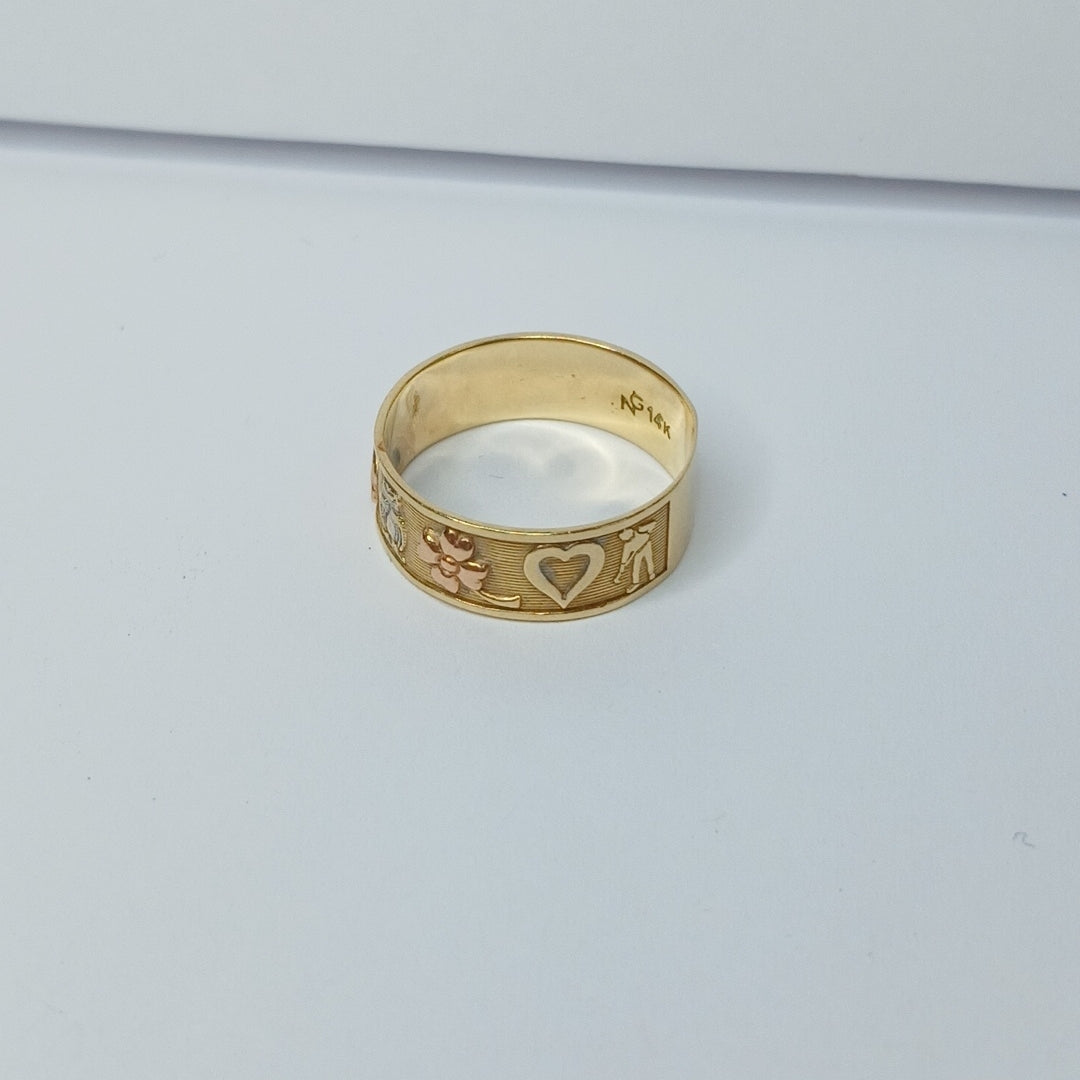 ARGOLLA DE LA SUERTE ORO 14 K 2,90 GRMS (SEMINUEVO)
