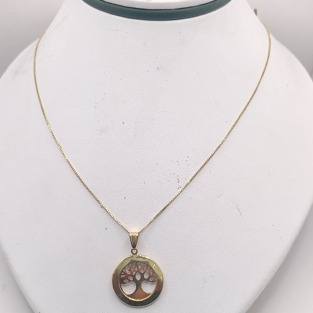 CADENA, DIJE ORO 14 K 4 GRMS (SEMINUEVO)
