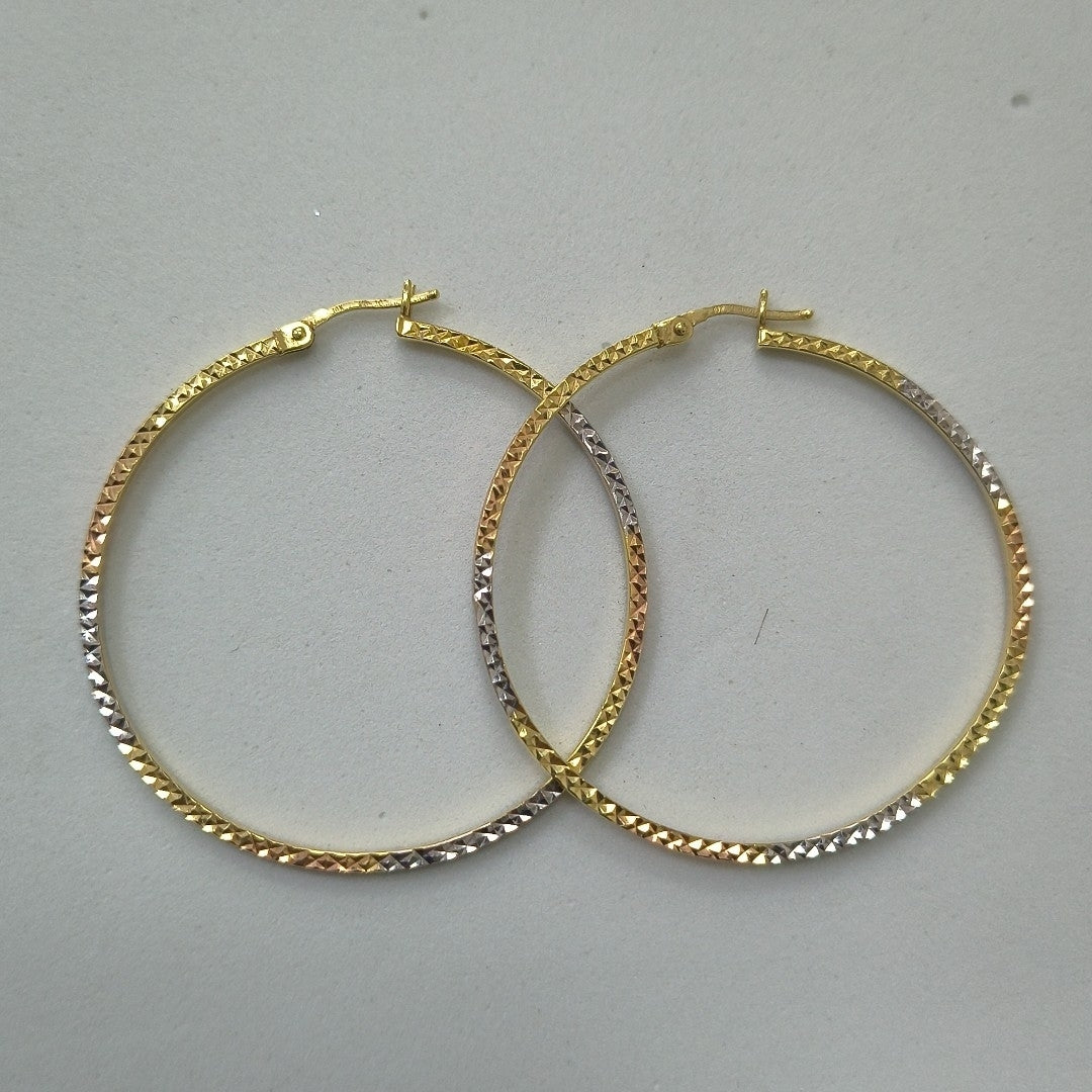 ARRACADAS PAR ORO, ORO COMBINADO 10 K 2.8 GRMS (SEMINUEVO)