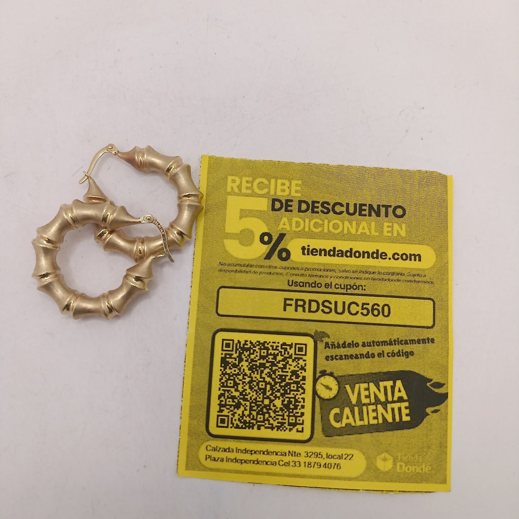ARRACADAS PAR ORO 14 K 4.3 GRMS (SEMINUEVO)