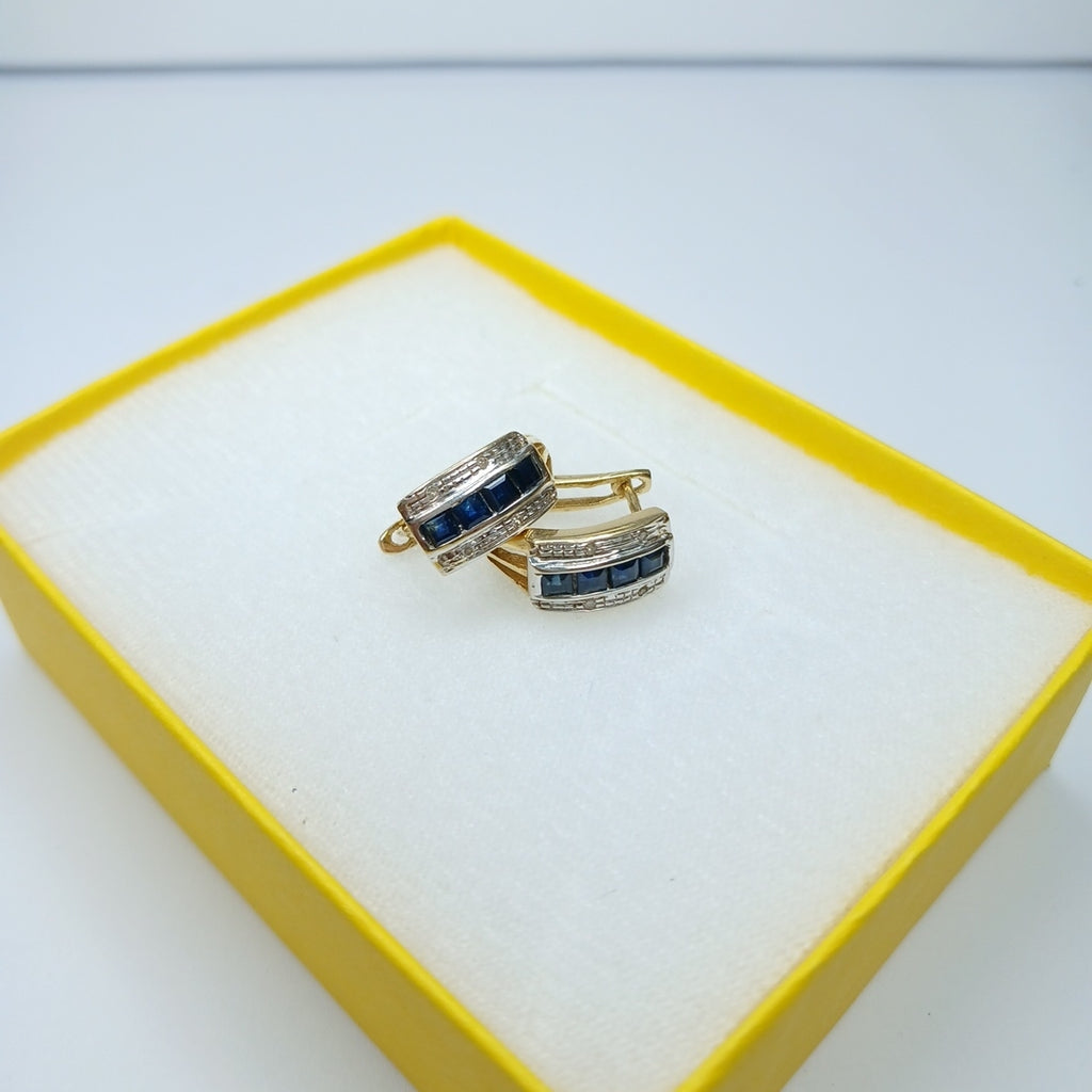 ARETES PAR ORO, RODIADO 14 K 4.5 GRMS (SEMINUEVO)