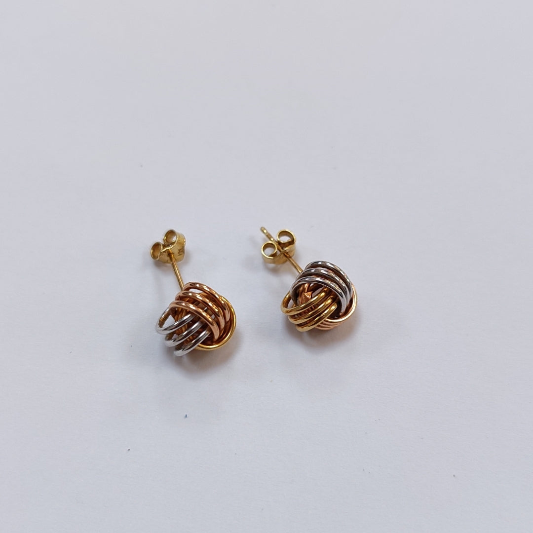 BROQUELES PAR ORO COMBINADO 14 K 2,30 GRMS (SEMINUEVO)