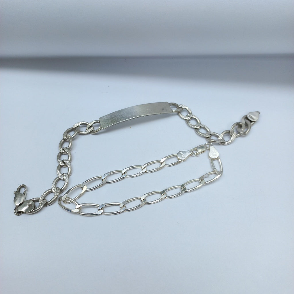 DIJE, ESCLAVA, PULSERA PLATA 36.6 GRMS (SEMINUEVO)