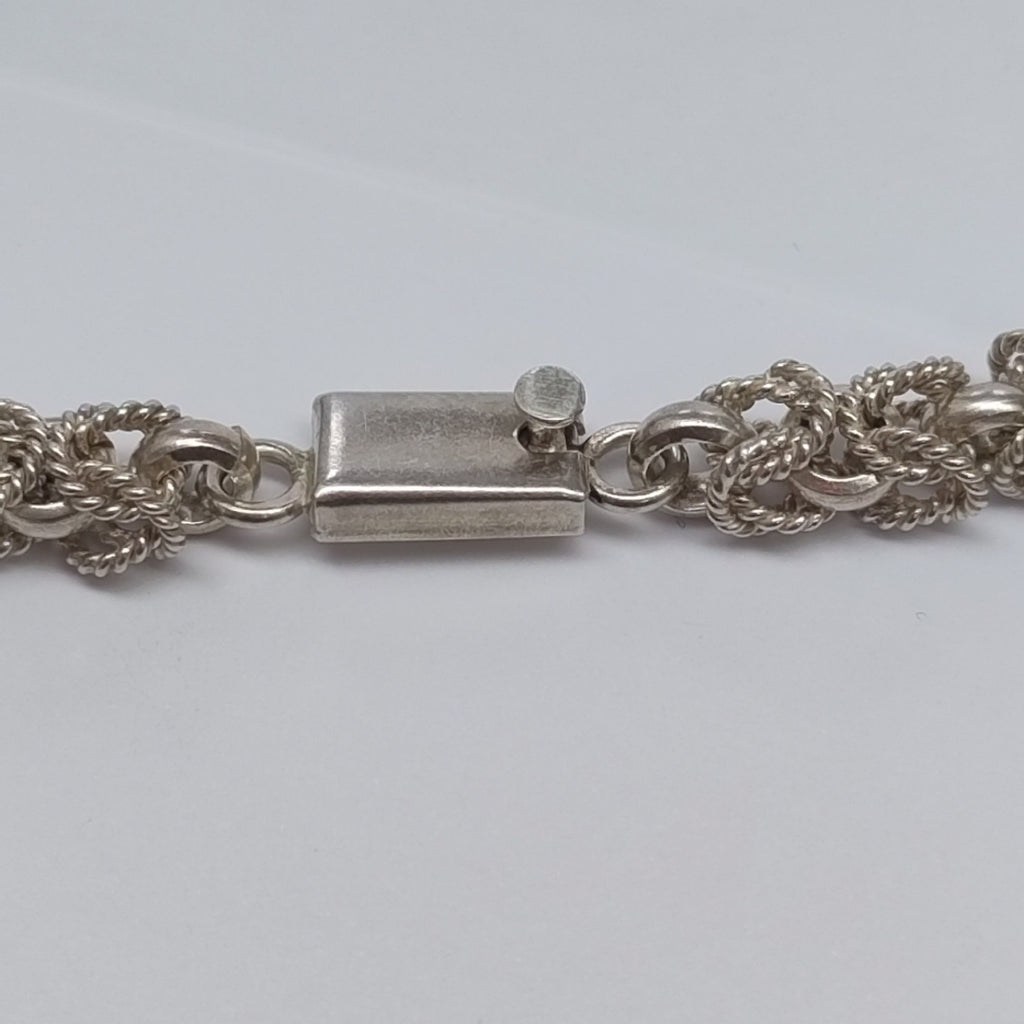 BROQUELES PAR,GARGANTILLA PLATA 125,50 GRMS (SEMINUEVO)