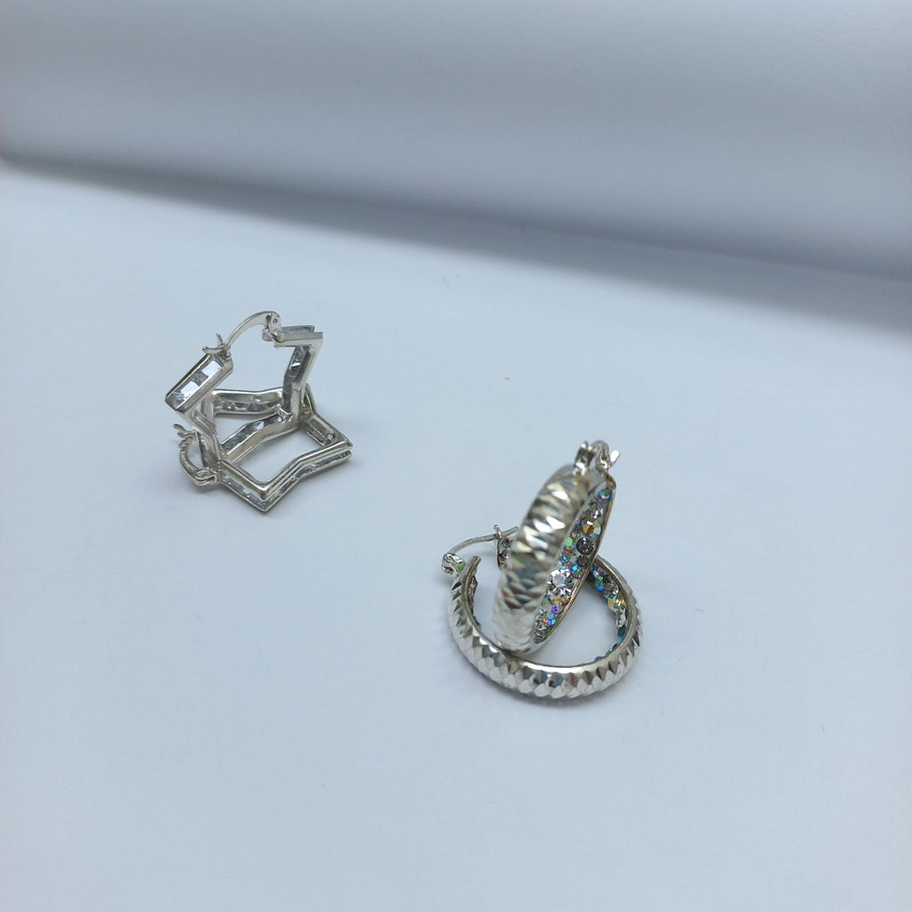 ARRACADAS PAR, DIJE PLATA 18.2 GRMS (SEMINUEVO)