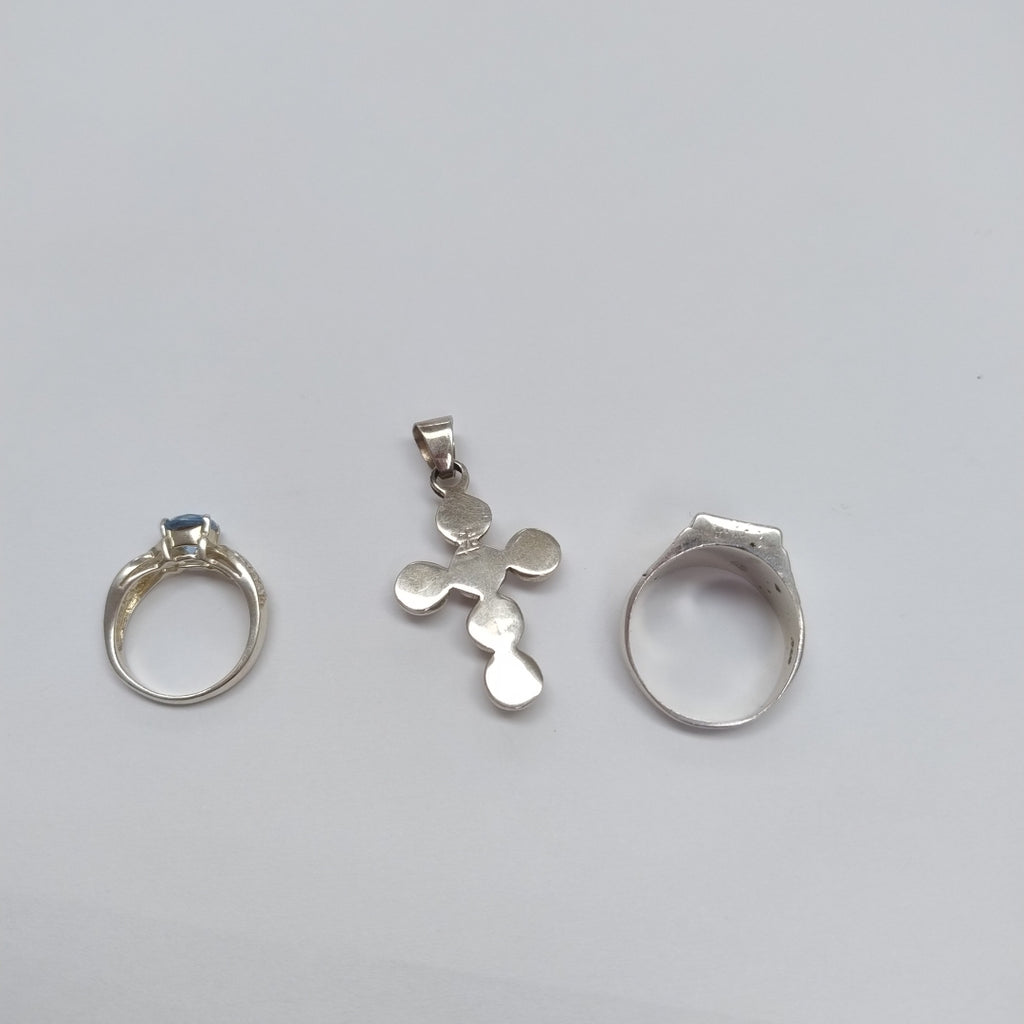 ANILLITO, CRUZ PLATA 19.4 GRMS (SEMINUEVO)