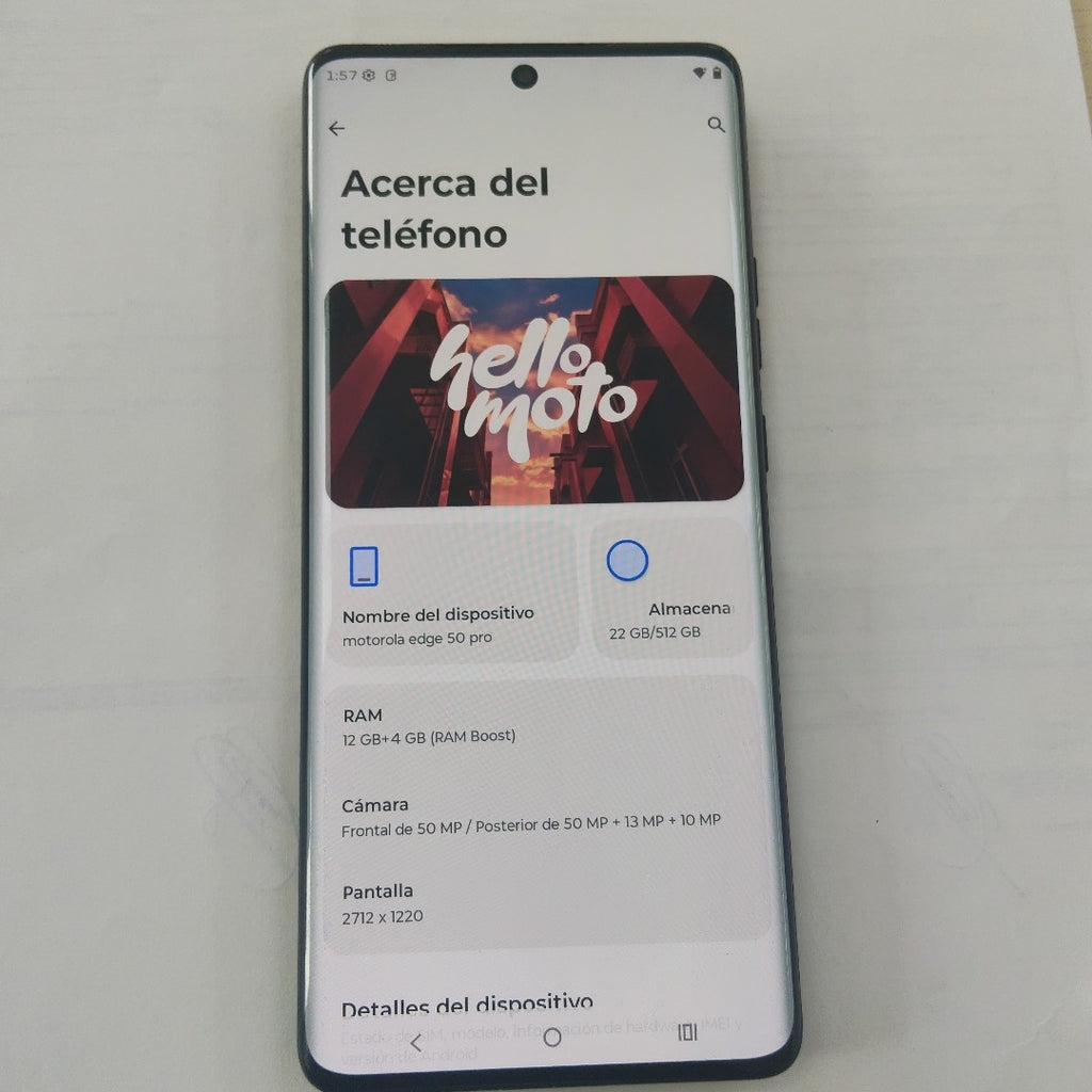 CELULAR MOTOROLA EDGE 50 PRO XT2403-2 (2024) 512 GB 12 GB RAM (SEMINUEVO)