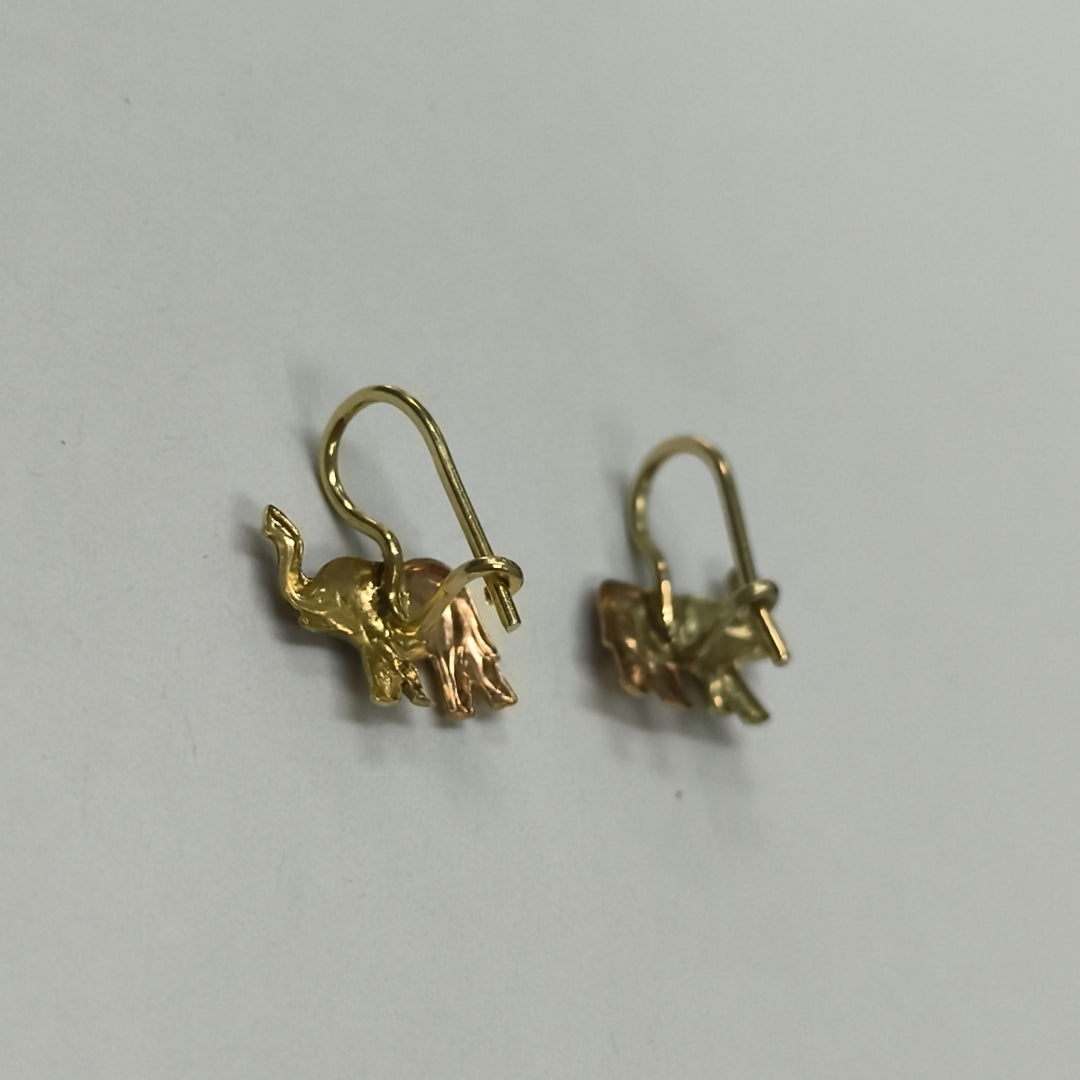 ARETES PAR ORO, ORO COMBINADO 10 K 1.2 GRMS (SEMINUEVO)