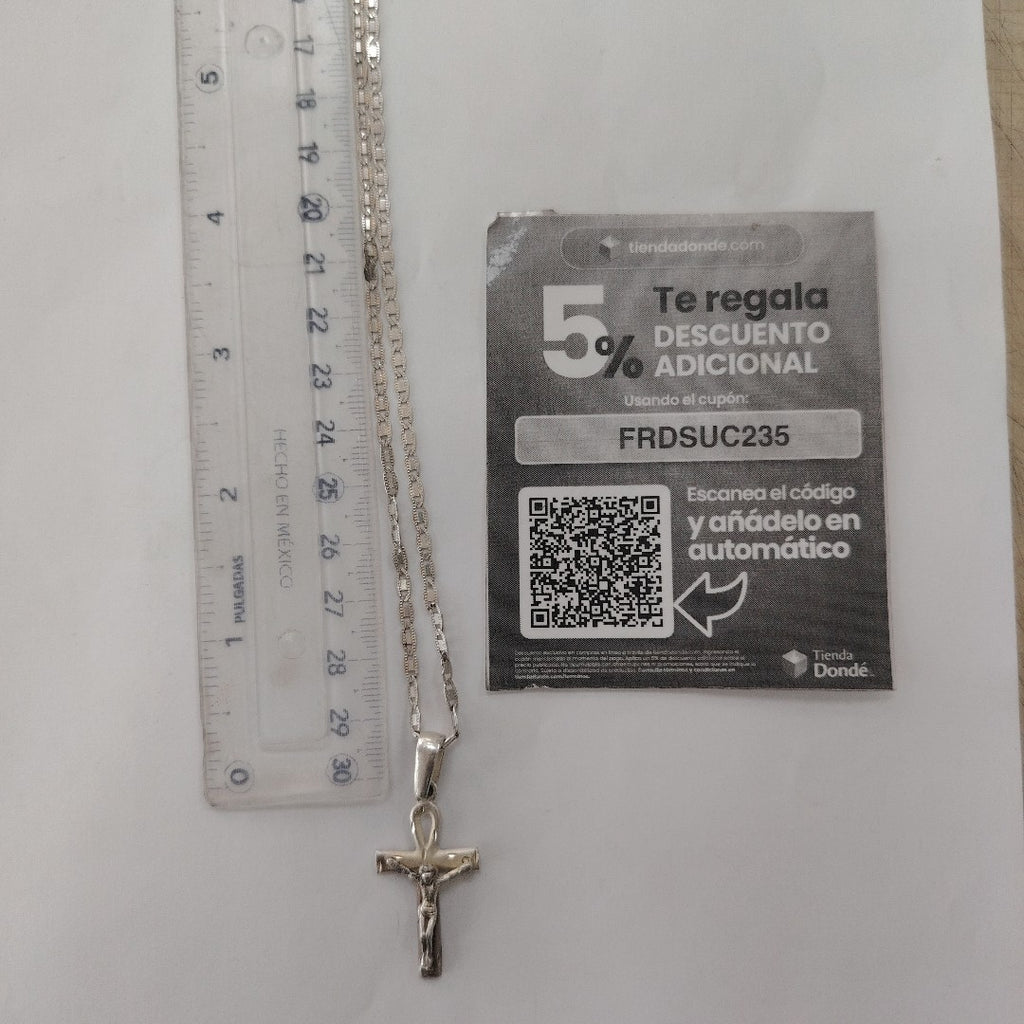 CADENA, CRUCIFIJO PLATA 8.3 GRMS (SEMINUEVO)