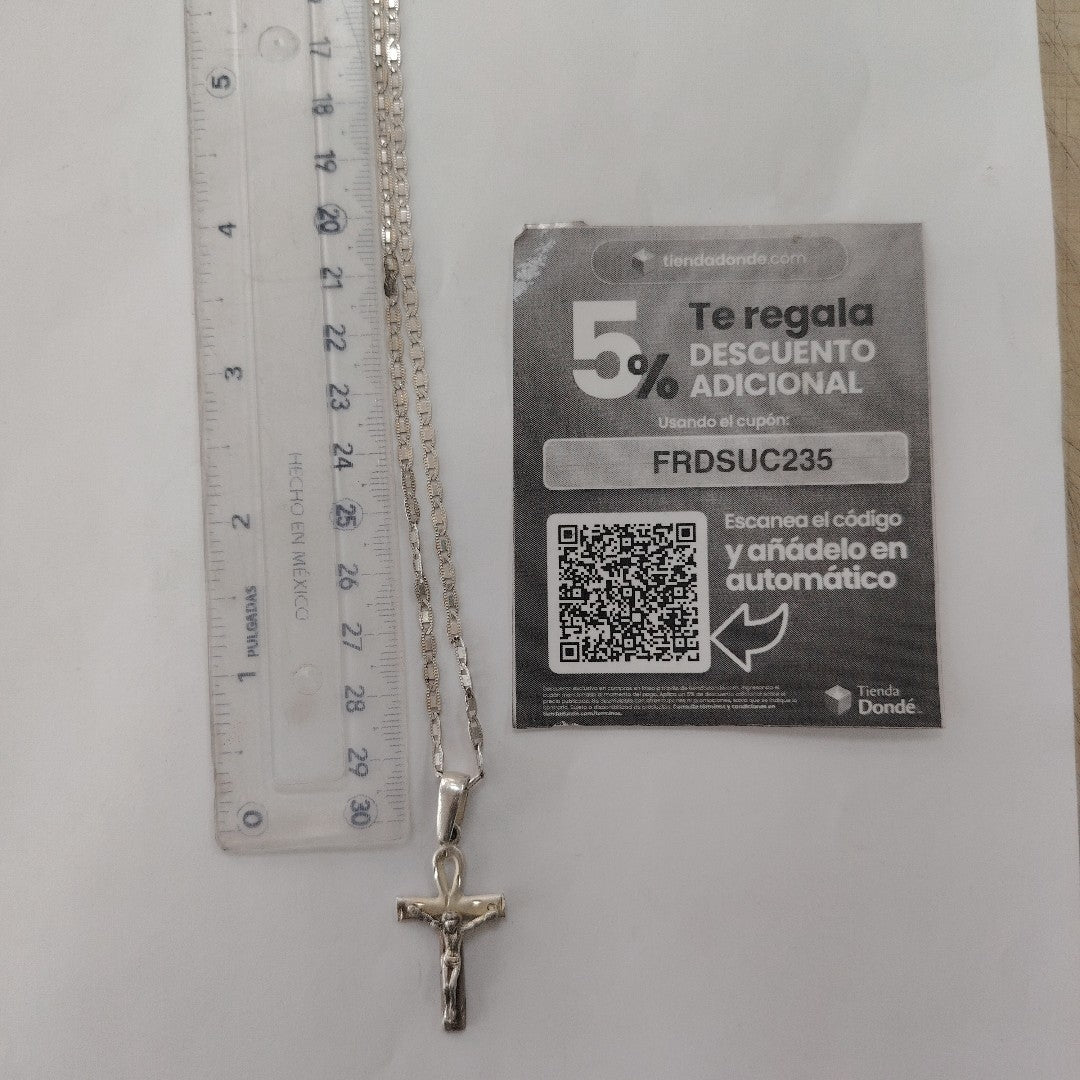 CADENA, CRUCIFIJO PLATA 8.3 GRMS (SEMINUEVO)